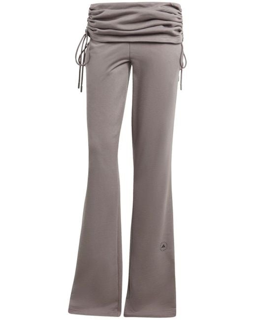 Adidas By Stella McCartney Gray Rolled-waistband Track Pants