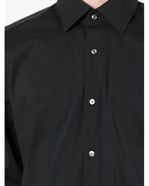 Boss Black Curved-Hem Button-Down Shirt for men
