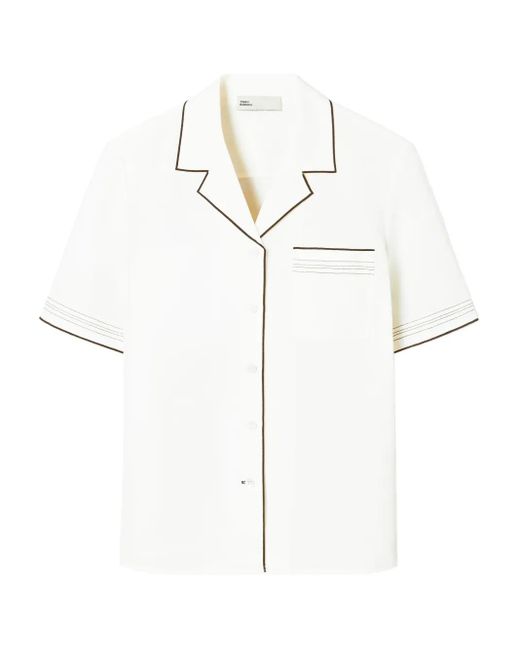 Tory Burch Linnen Blouse in het White