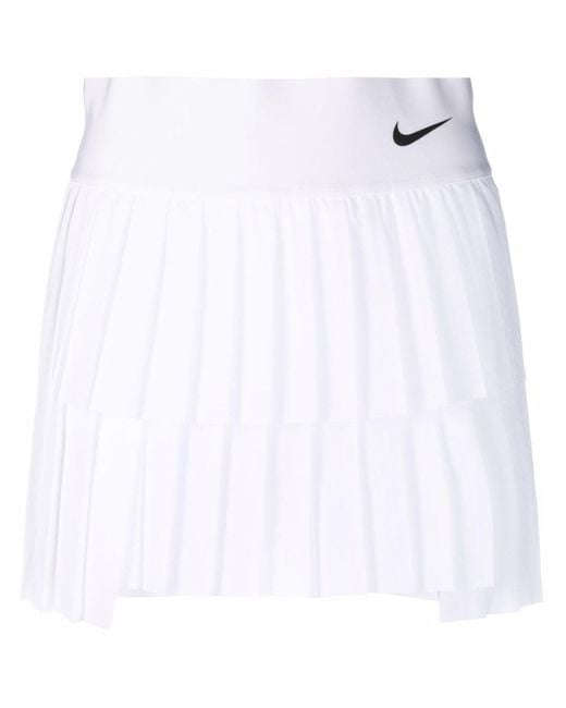 Nike White Tennisrock mit Falten