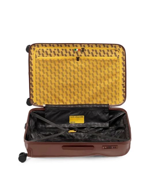 Crash Baggage Brown Large Icon Dented-Effect Suitcase