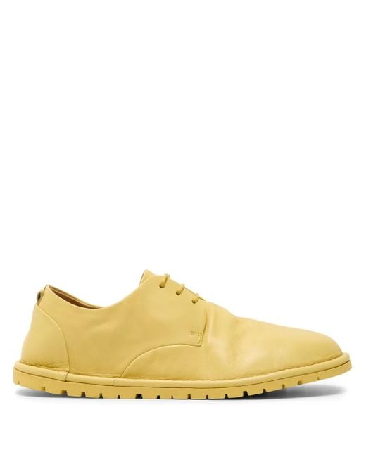 Marsèll Yellow Sancrispa Leather Derby Shoes for men