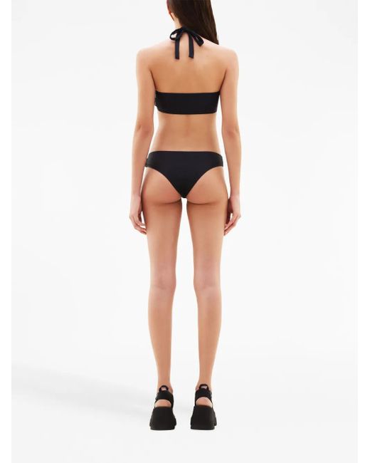 Courreges Blue Twist-Detailed Bikini Bottoms