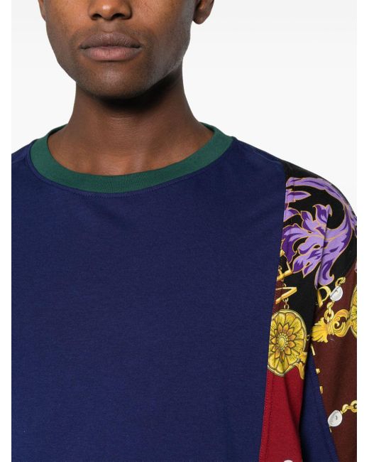 Versace T-Shirt mit Ketten-Print in Blue für Herren