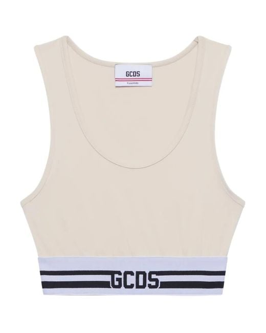 Gcds White Logo-Band Tank Top
