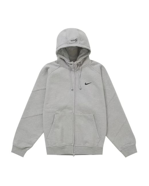 Supreme Gray Zip Hooded Sweatshirt for men