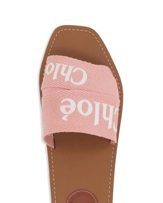 Chloé Pink Woody Slides