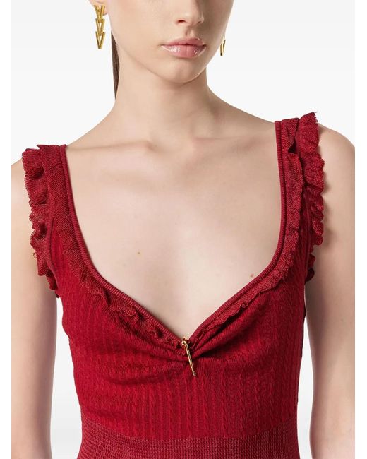 Short Dresses Versace de color Red