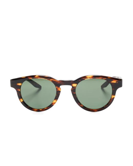 Barton Perreira Green Oxford Tortoiseshell Round Sunglasses