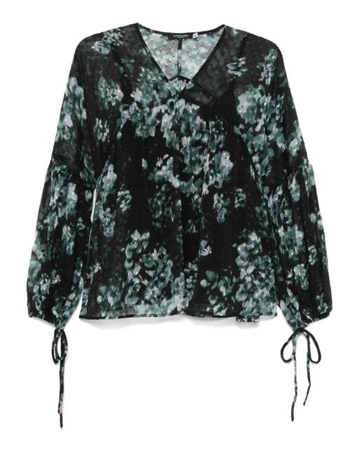 Scotch & Soda Black Fil Coupe Blouse