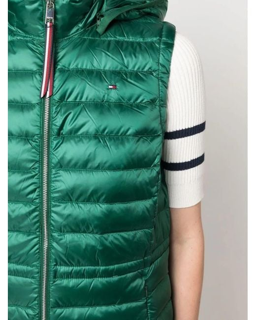 Tommy Hilfiger ジップアップ パデッドベスト Green