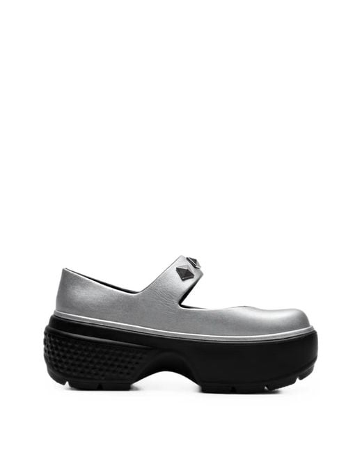 CROCSTM White Studded Platform Loafers for men