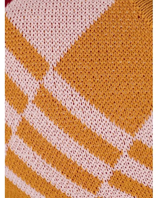 Dodo Bar Or Orange Argyle Pattern Bra
