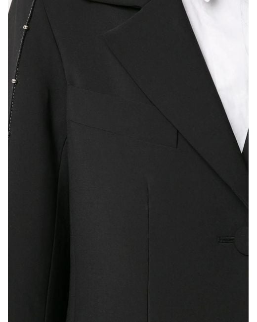 Ellery Black Stud-Embellished Single-Breasted Blazer