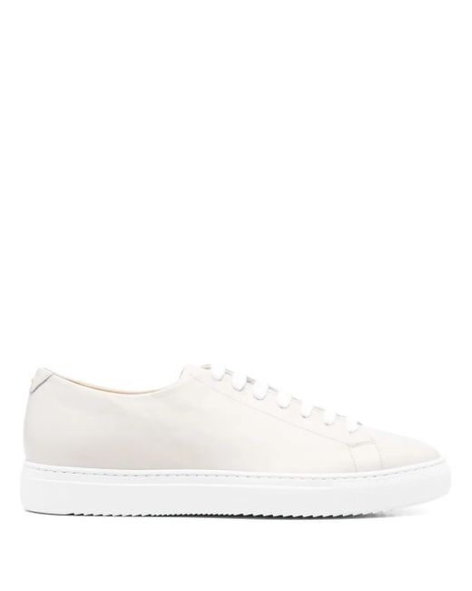 Doucal's White Leather Sneakers for men
