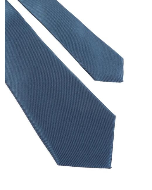 Kiton Blue Twill Weave Tie for men
