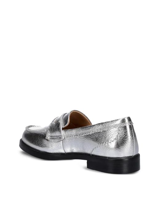 Clarks White Straven Edge Loafers