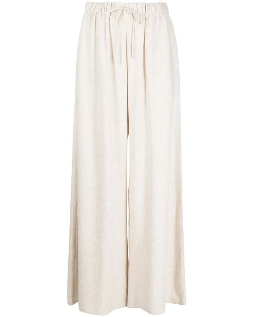 By Malene Birger Natural Pisca High-Waisted Palazzo Pants