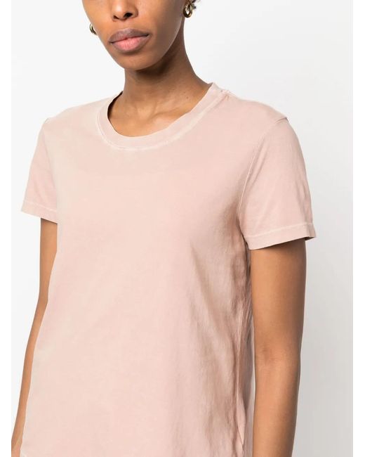 James Perse Pink Sheer Slub Crew Neck T-Shirt