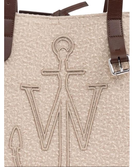 J.W. Anderson Natural Tote Bag mit Logo-Stickerei
