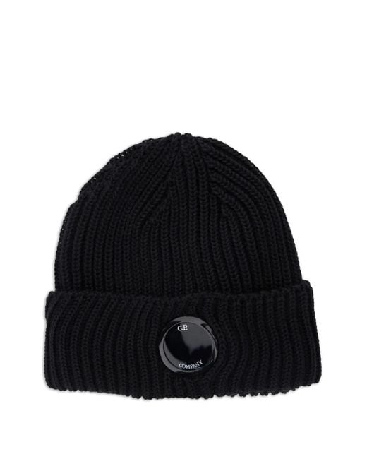 C P Company Black Accessories Knit Cap