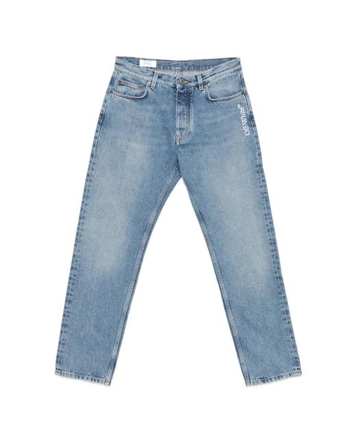 Off-White c/o Virgil Abloh Blue Half Arrow Tapered Jeans for men