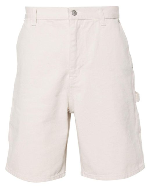 DUNST White Denim Carpenter Shorts for men
