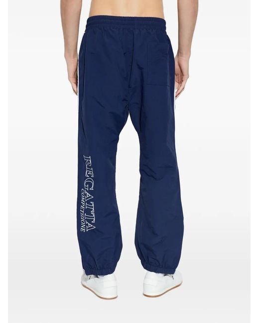 Rhude Blue Side-Stripe Trousers for men