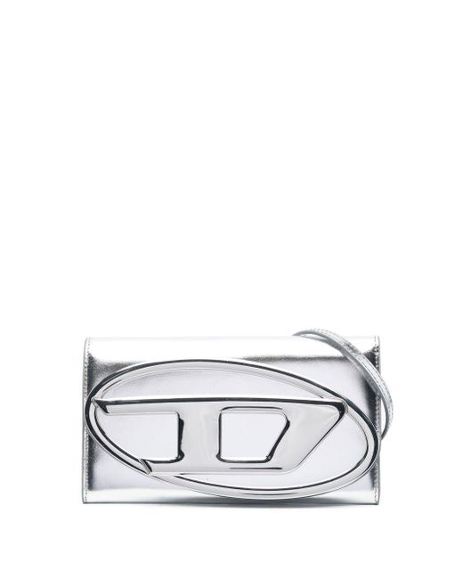 DIESEL Metallic Leather Wallet On Chain Lyst