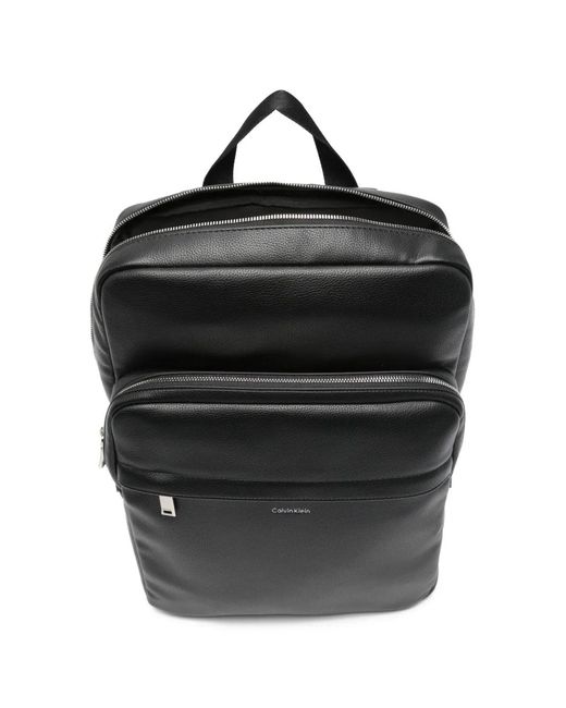 Calvin Klein Black Logo-Detail Backpack for men