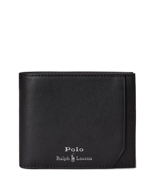 Polo Ralph Lauren Black Leather Bi-Fold Wallet for men