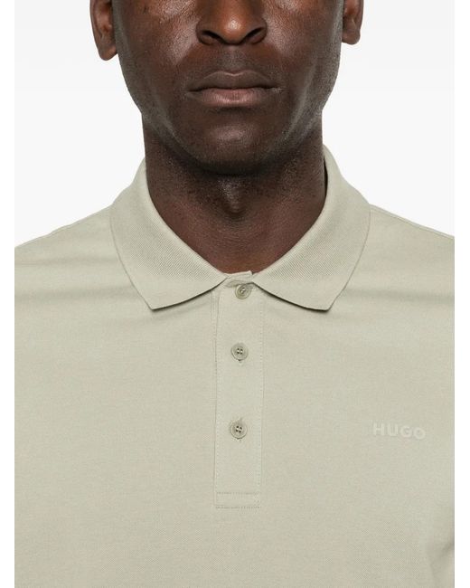 HUGO White Short-Sleeve Polo Shirt for men