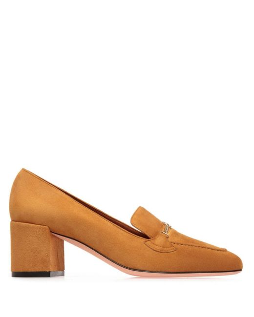 Bally Brown Daily Emblem 50mm Suede Pumps