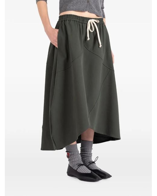 Societe Anonyme Gray Bunka Asymmetric Drawstring Maxi Skirt