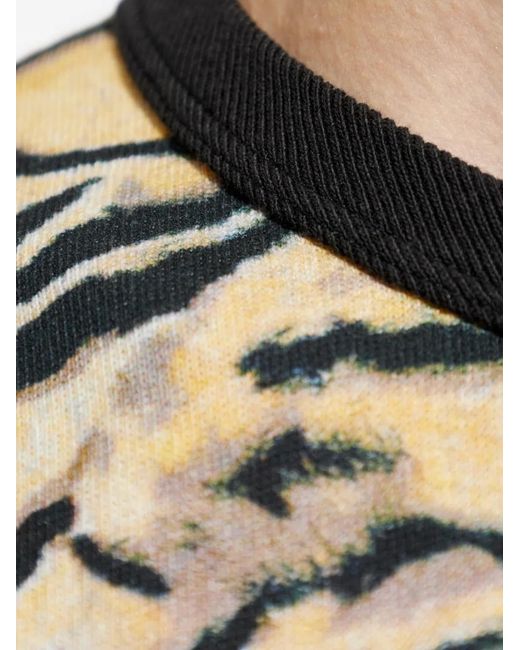 KENZO Natural Tiger-Print T-Shirt for men