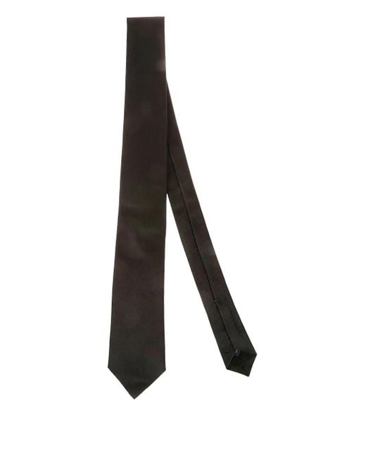 Errico Formicola Black Hand-Sewn Silk Tie for men