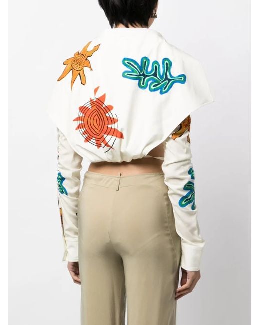 Jacquemus Top Met Print in het White