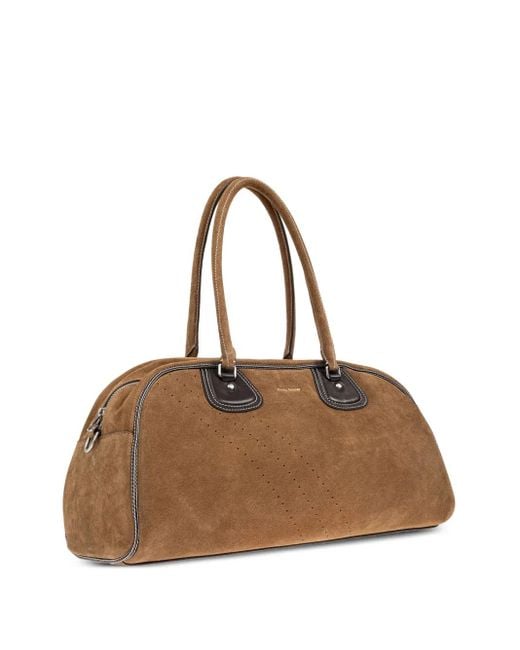 adidas Wales Bonner Perforated Suede Handbag in Brown | Lyst