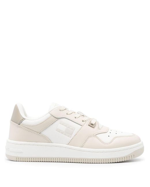 Tommy Hilfiger White Retro Basketball Sneakers
