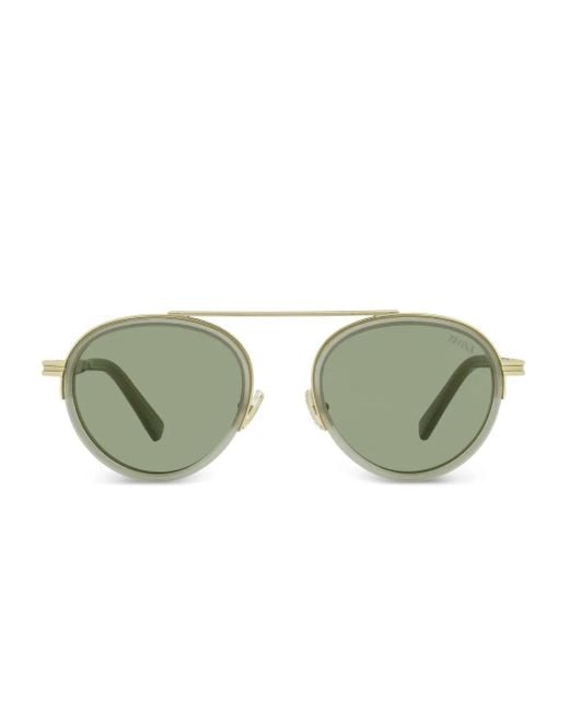 Zegna Green Orizzonte Ii Pilot-Frame Sunglasses for men