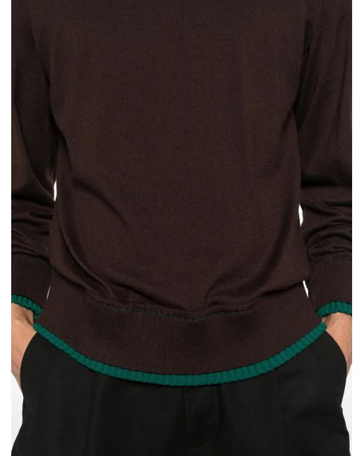 メンズ Sacai コントラストトリム セーター Black