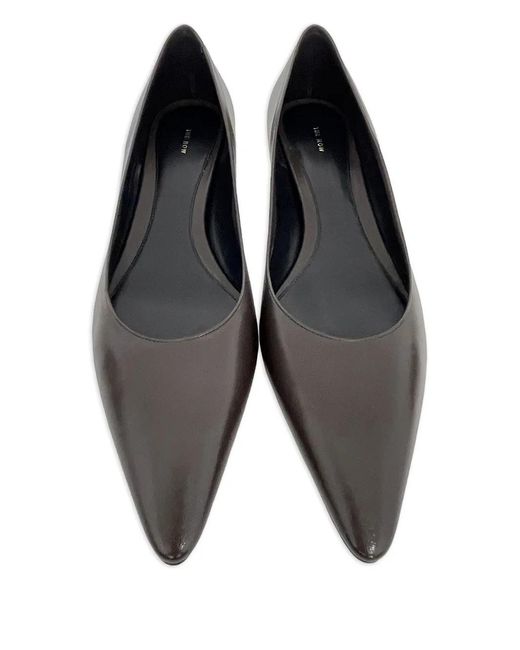 The Row Black Pointed-toe Kitten-heel Pumps