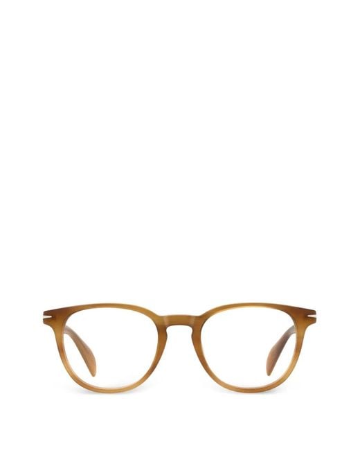 David Beckham Natural Round-Frame Glasses
