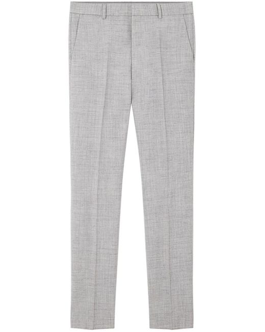 Versace Gray Tailored Slim-cut Trousers for men
