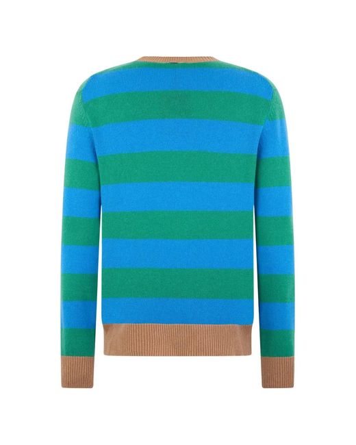 Herno Blue Striped Sweater for men