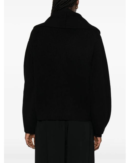 Totême Black Wool Cardigan