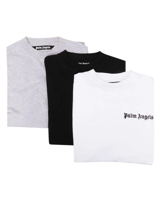 Palm Angels Black T-shirts And Polos Red for men