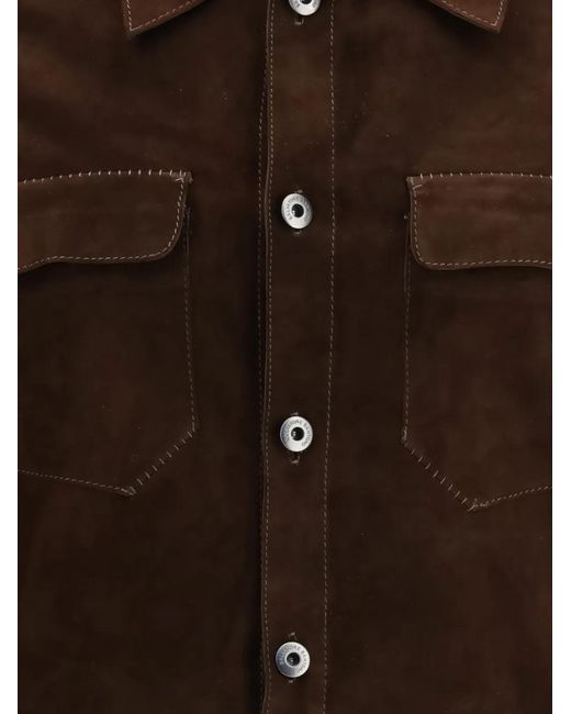 Salvatore Santoro Brown Pocket Button Jacket for men