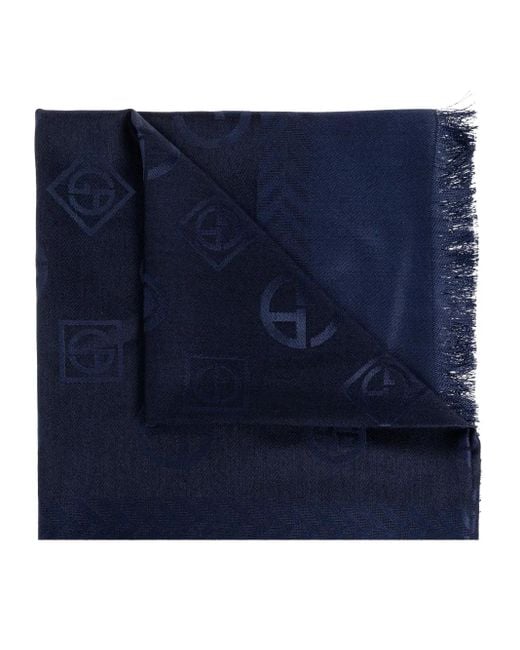 Giorgio Armani Schal aus Seide in Blue für Herren