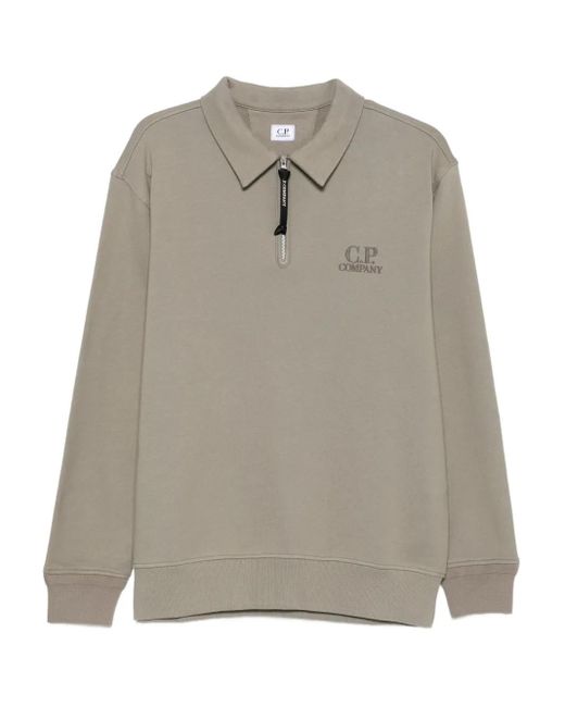 メンズ C P Company ジップアップ スウェットシャツ Gray